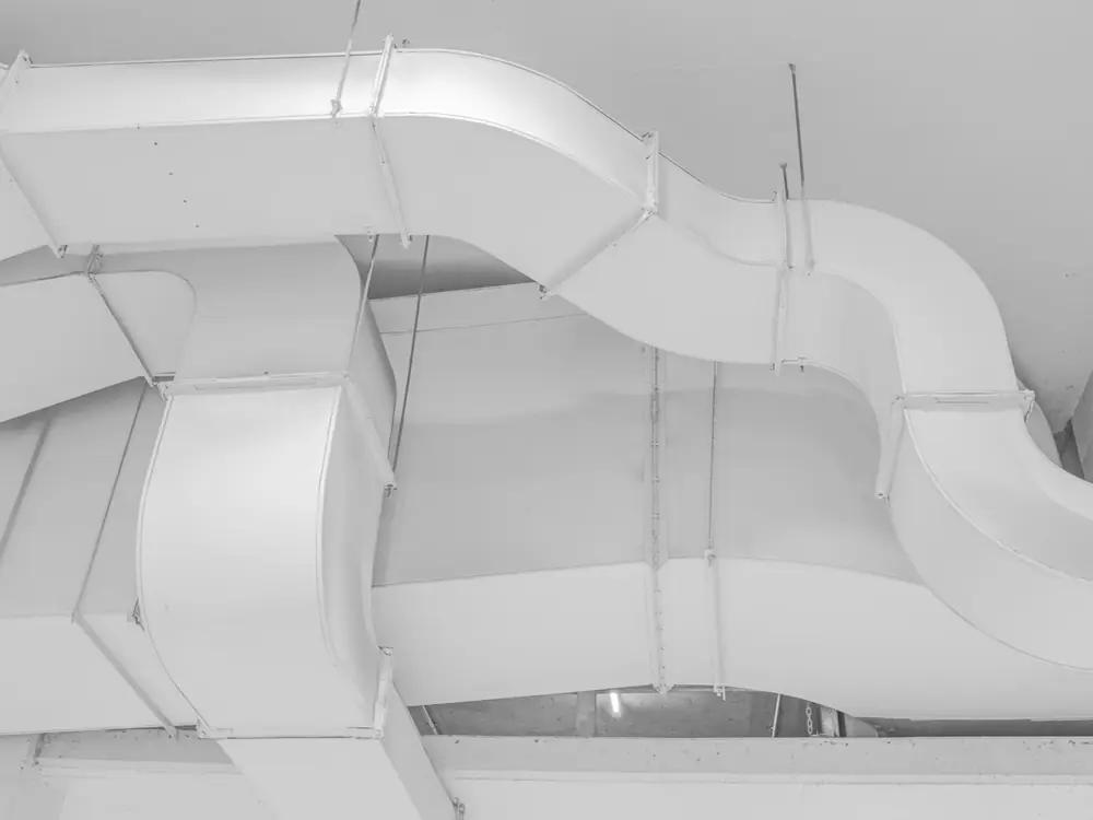 Rede de dutos de ventilação