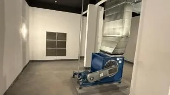 Conjunto de pressurização em área técnica