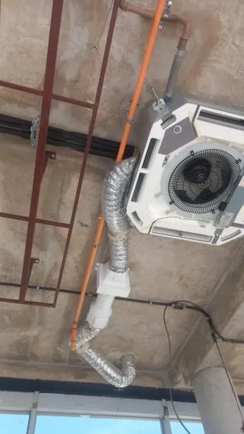 Exaustor instalado em studio